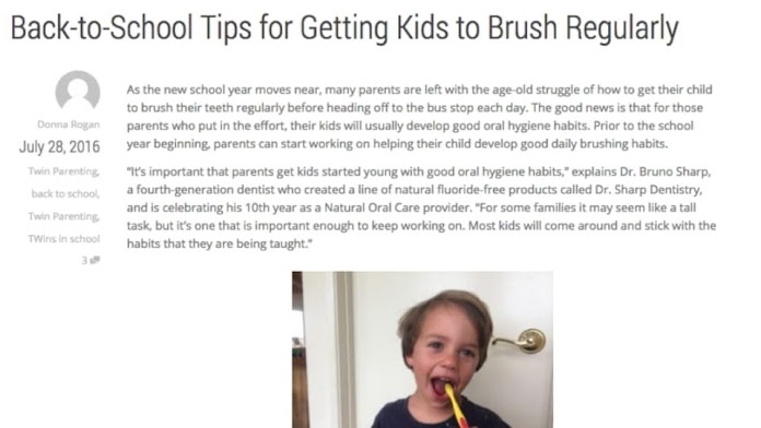Sharp Dentistry Children Brushing Tips Press