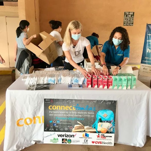 Dental team community donation event