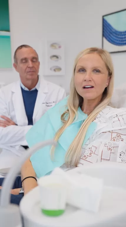Senior patient dental visit