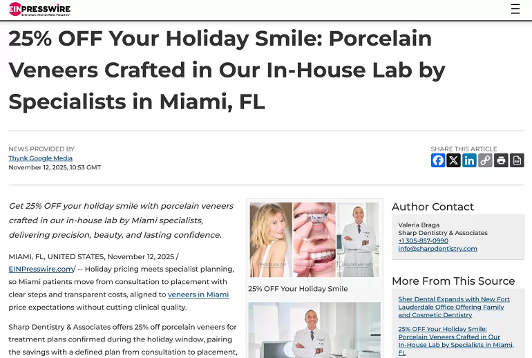 Sharp Dentistry holiday smile promotion